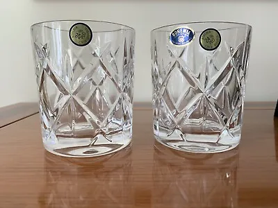 Buy New Set Of 2 Bohemia Crystal Water Glasses • 12.99£