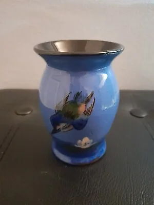 Buy Vintage Watcombe Torquay Devon Ware Pottery Kingfisher Vase  • 20£