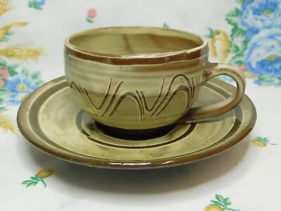 Buy EWB Elizabeth Whitehouse Boscastle Pottery Signed Studio Pottery Cup And Saucer • 10£