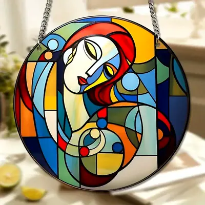 Buy Picasso Inspired Design Suncatcher Stained Glass Effect Home Decor Christmas • 9.99£
