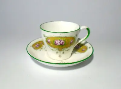 Buy Vintage Paragon China Miniature Cup & Saucer, Floral Rose Panels • 6.95£