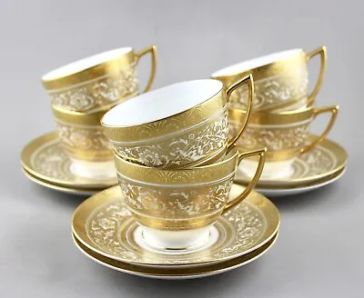 Buy Minton Fine Bone China Porcelain Ball Ivory Tea Cups & Saucers X 6 Excellent! • 275£