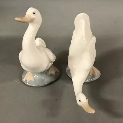Buy Nao Lladro Porcelain Geese X2 Pair Collectable Figurine Ornament Spain -FPL -CP • 9.99£