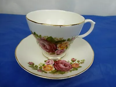 Buy Vintage Fenton Bone China England Roses Cup And Saucer For Tea/Coffee • 6.99£