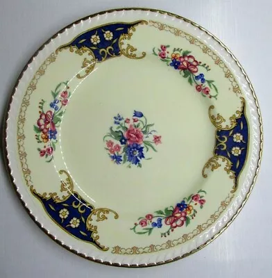 Buy Vintage Portland Cobridge Pottery  Floral Bouquet  Blue Design 18cm Plate   • 2.50£