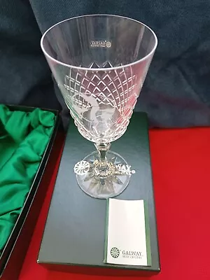 Buy Boxed Galway Crystal Glass Goblet 29023 Male Golfer In Tip Top Condition Check • 12.99£