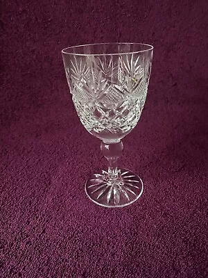 Buy Webb Thomas Warwick? White Wine Glass Cut Glass England. VGC Used. • 20£
