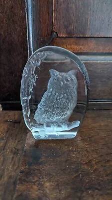 Buy Wedgewood Crystal Glass Paperweight Owl • 2.50£