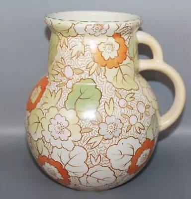Buy Tuscan Decoro Pottery  Art Deco Floral Lustre Handled Vase • 6.99£