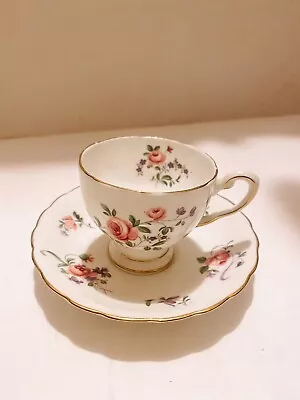 Buy Vintage Floral Royal Tuscan Fine Bone China, Teacup & Saucer Made In England • 19.20£