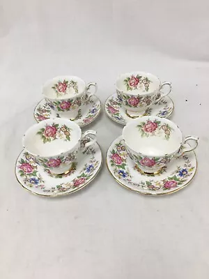 Buy Royal Stafford Rochester Cups And Saucers Set Bone China Vintage X 4 • 20£