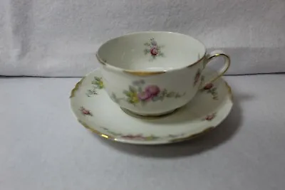 Buy Vtg Thomas Bavarian Fine China Cup And Saucer Pink Roses • 19.13£
