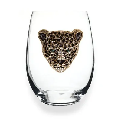 Buy The Queens Jewels Jeweled Handmade Leopard Stemless Glassware Wine Glass • 24.10£