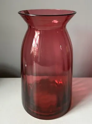 Buy Dartington Crystal Glass Red Tall Vase 22cm Cranberry Ruby Prop 24% Lead Crystal • 19.99£