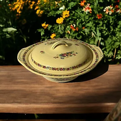 Buy Wood’s Ware Jasmine England Beryl Casserole Dish Painted Floral Pattern 1940’s • 31.54£