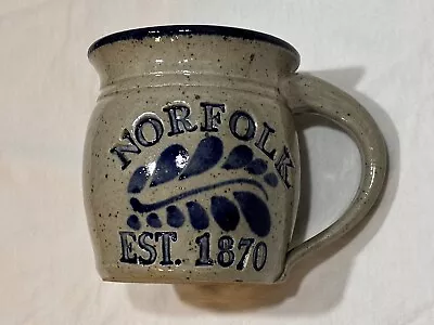 Buy Norfolk 1870 - Handmade Salt Glaze Stoneware Pottery Mug - Cobalt Blue - Signed • 15.41£