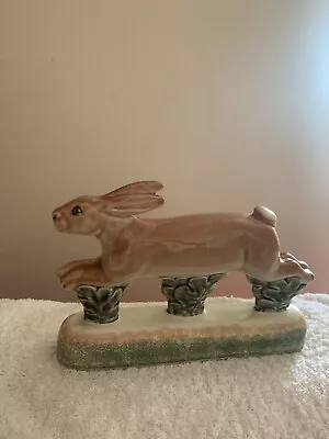 Buy RYE POTTERY Leaping Hare/Rabbit 7.5  Long Ceramic Ornament/Figurine • 45£