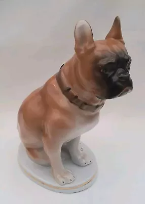 Buy Vintage Lomonosov Porcelain French Bulldog Figurine Made In USSR C1980  • 14.99£