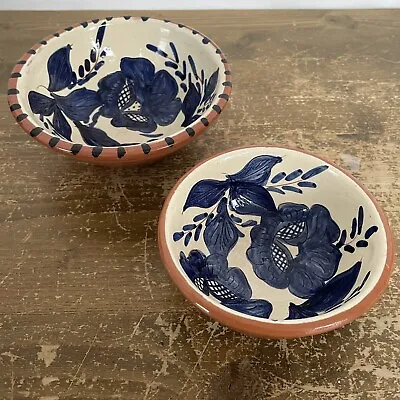 Buy Olaria Bulhao Portugal Pottery Bowl Dish Blue Floral Tapas Serving • 15.95£