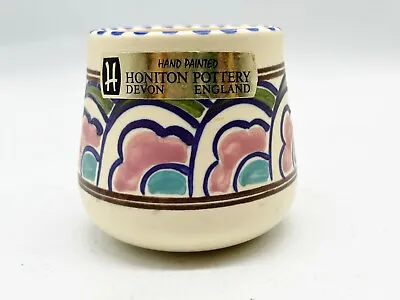 Buy Vintage Honiton Pottery Devon England Hand Painted Round Sugar Bowl Plant Pot  • 12.99£