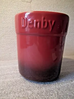 Buy Denby Pottery Red Oval Storage Pot / Stogage Jar / Flower Vase  REDUCED • 9.50£