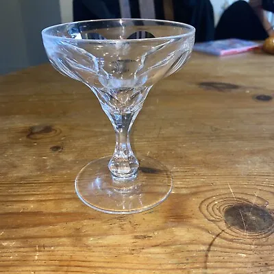 Buy Antique Victorian Champagne Glass /Coupe, Hand Blown,  Cut Bowl, Polished Pontil • 14.99£