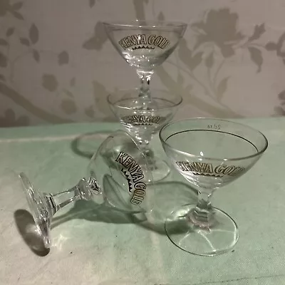 Buy Set Of 4 Vintage Kenya Gold Coffee Liqueur Glasses - Mini Cocktail Glasses Rare! • 12£