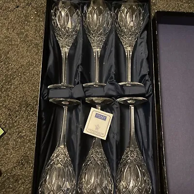 Buy 6 X Vintage Stuart Crystal Windsor Cut Wine Glasses Boxed HRH PRINCE Of WALES • 100£