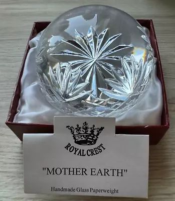 Buy Mother Earth Glass Paperweight Hand Made • 27.95£