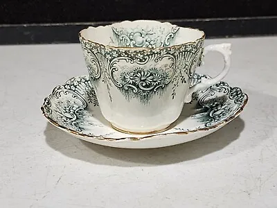 Buy Antique Aynsley England China Transferware Pattern Fruits Daisies Cup And Saucer • 23.66£