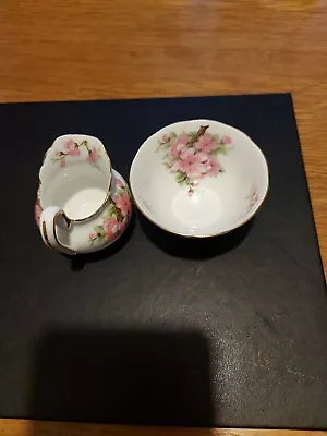 Buy  Vintage New Chelsea Staffs Cherry Blossoms  Miniature Creamer Jug Sugar Bowl  • 15£