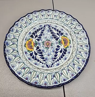 Buy Vintage Hand Painted Talavera Plate Mexican Talavera Pottery 11  Wide • 9.60£