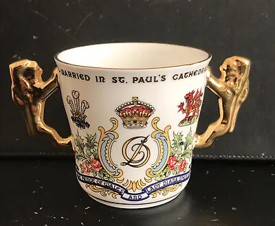Buy Paragon China 1981 Royal Wedding Charles & Diana Commemorative Loving Cup • 12.99£