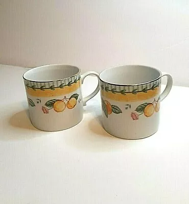 Buy Vintage TIENSHAN Fine China Trieste Fruit Design 2-piece Tea Cup Set • 9.56£