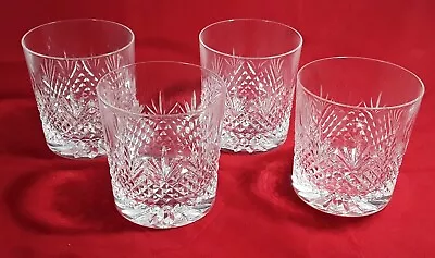 Buy Set Of 4 Stunning Small Edinburgh Cut Crystal Spirit Whisky Glasses • 38£