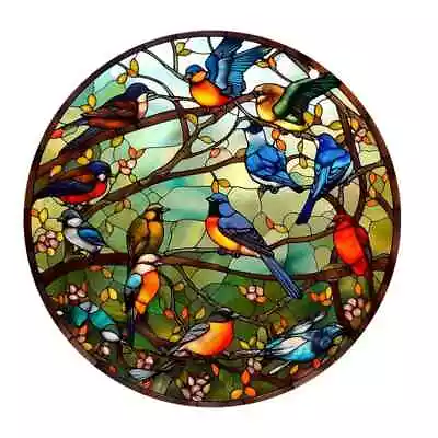 Buy Hummingbird Tree Design Suncatcher Stained Glass Effect Home Decor Gift • 6.95£