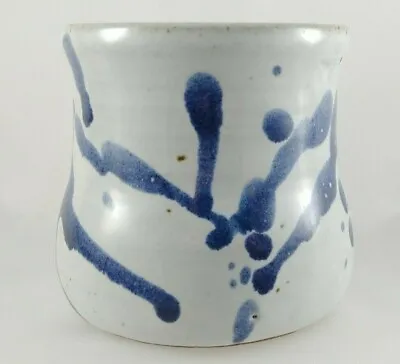 Buy Studio Art Pottery Handcrafted Ceramic Cup Signed Gray Blue • 4.79£