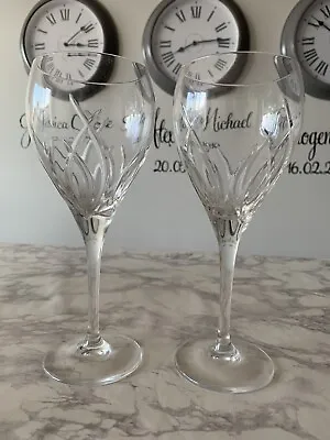 Buy Pair Of Beautiful LEAD CRYSTAL ROYAL DOULTON “SYMPHONY” Red Wine Glasses - NEW • 79.99£