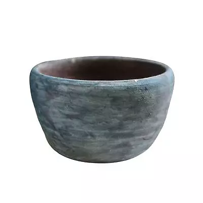 Buy Green Pottery Medium Bowl Artisan Primitive Wabi Sabi Rustic Emerald Minimalist • 23.72£