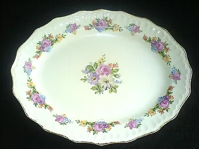 Buy SWINNERTONS LUXOR VELLUM 357606 Multicolour Flowers  Oval Serving Plate 14 Inch  • 12.99£