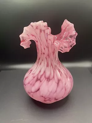 Buy Cranberry Confetti Art Glass Vase • 28.46£