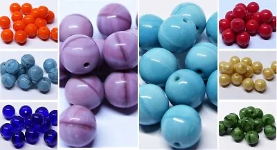 Buy 8mm Czech Pressed Glass Round Spacer Beads For Jewellery Making - 25pcs • 1.69£