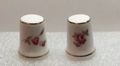 Buy Royal Adderley Thimble Floral Bone China Roses Made In England Set Of 2 C16 • 13.22£