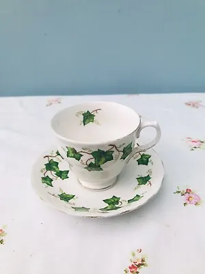 Buy Colclough Green Ivy Vintage Bone China Tea Cup  & Saucer • 4.45£