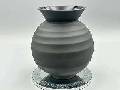 Buy Wedgwood Nick Munro - Black Basalt Large Spiral Vase. 1999. • 149.99£