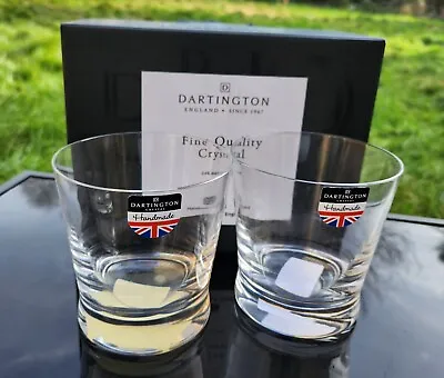 Buy Dartington Crystal Bar Excellence 2 X Whisky Rocks Drinking Tumbler Glasses • 30£