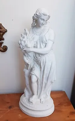 Buy 19thC Parian Ware Figure Of Harvest Lady With Wheat Sheath & Scythe  • 300£