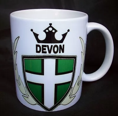 Buy Devon Mug 11oz Ceramic Gift Mug Devon Coat Of Arms And Shield County Mug • 8.79£