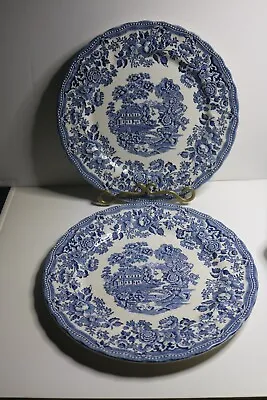 Buy Vintage Myott Meakin Tableware England Blue White 10  Dinner Plate • 9.48£