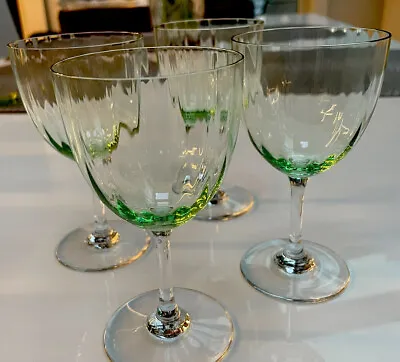 Buy NEW OLD STOCK BACCARAT AQUARELLE GREEN WINE GLASS Set Of FOUR (4) FREE SHIPPING • 361.93£